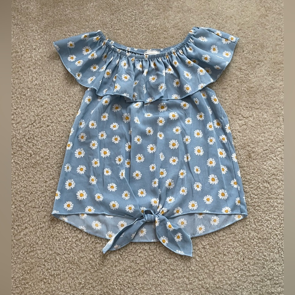Girl’s Blue Daisy Top - Size: 10